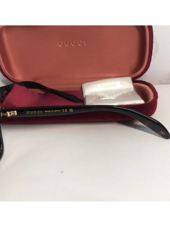 New Authentic Gucci Tortoise Square Sunglasses GG1066S 002 main image 8